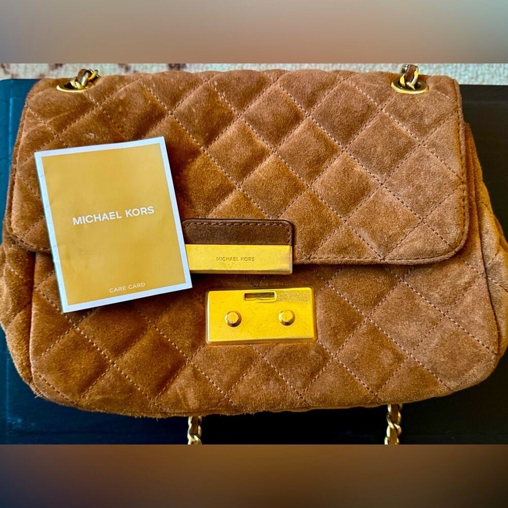 Michael Kors Brown Quilted Shoulder Bag